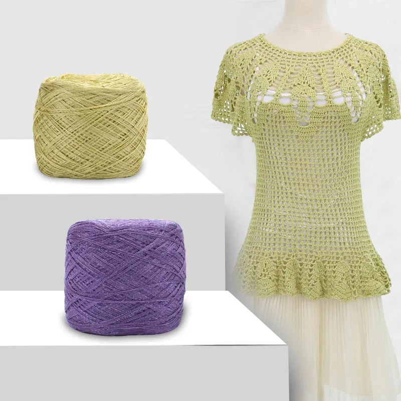 100% Benang Rajut Linen Murni