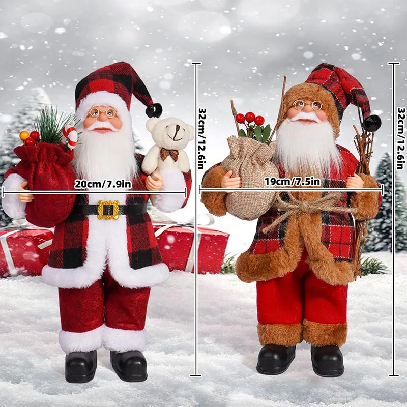Deluxe Standing Santa Claus Figurines